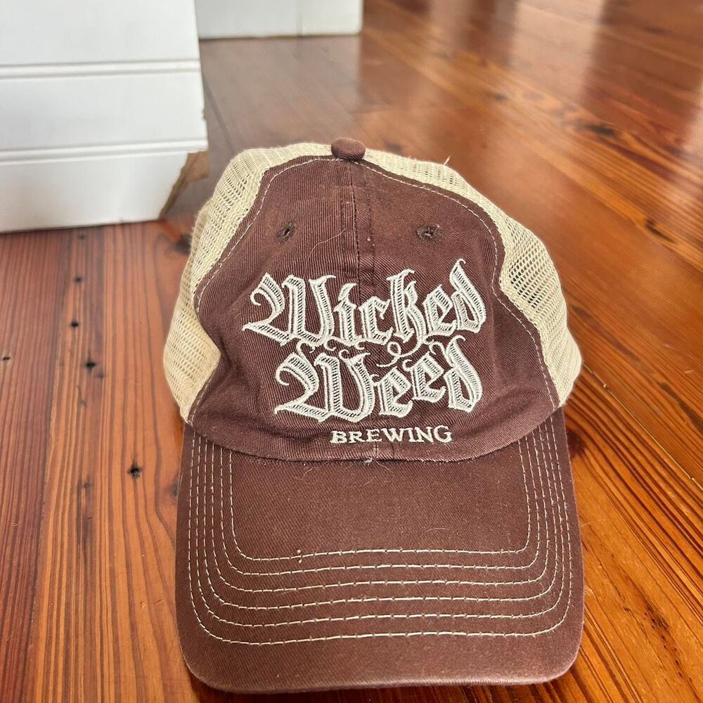 Wicked Weed Brewing Hat Brown Mesh Snapback Beer Brewery Cap